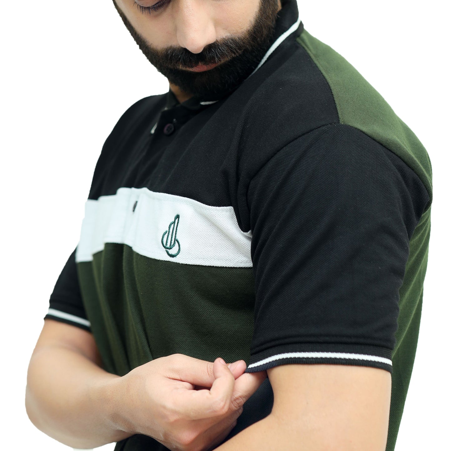 Olive Green Half Sleeves Polo T-Shirt