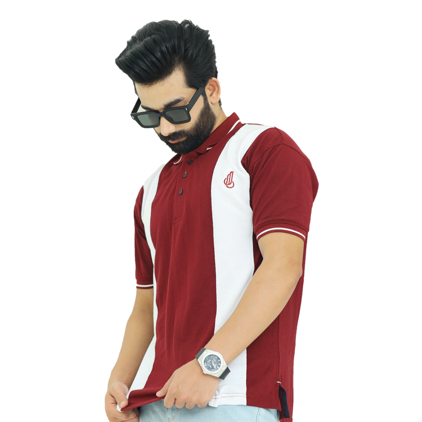 Mehroon Half Sleeves Polo T-Shirt