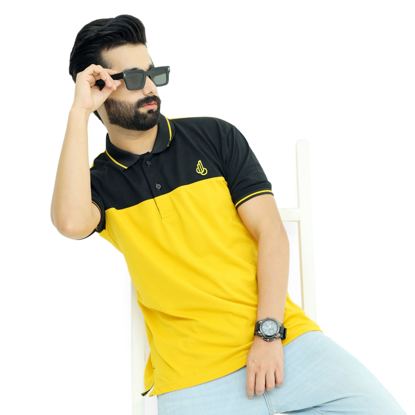 Yellow Half Sleeves Polo T-Shirt