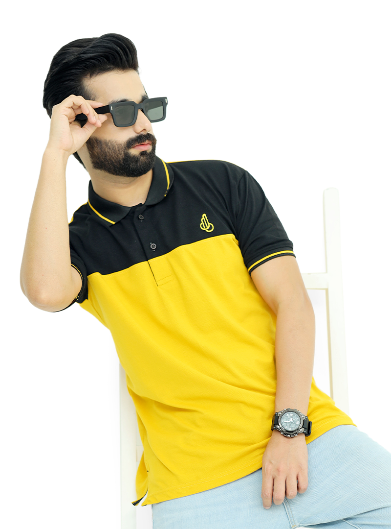 Yellow Half Sleeves Polo T-Shirt