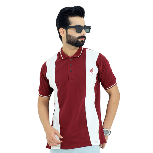 Mehroon Half Sleeves Polo T-Shirt