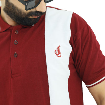 Mehroon Half Sleeves Polo T-Shirt